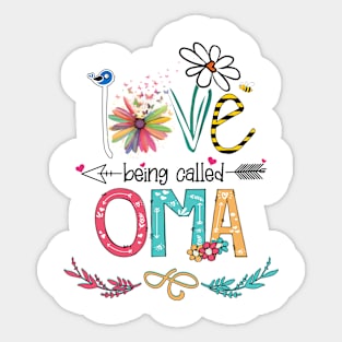 Love Being Called Oma Happy Mother's Day Sticker